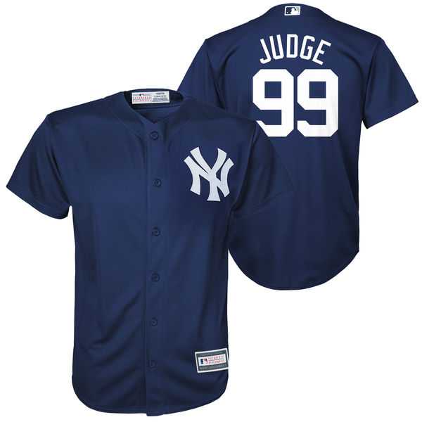 Youth Yankees #99 Aaron Judge Navy Cool Base Jersey